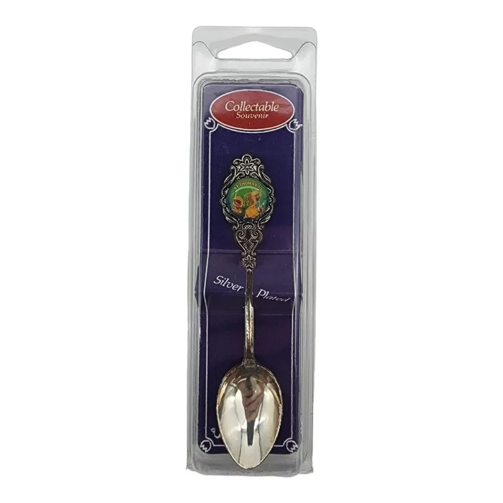 Vintage St Thomas VI Souvenir Spoon Silver Plated Dutch American Import Co New